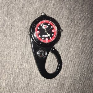 Kansas City chiefs clip on pocket watch